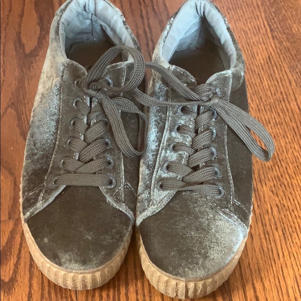 Green sneakers